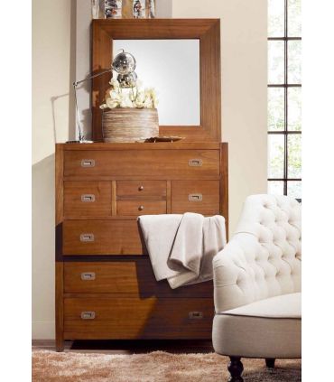 Commode en bois : Collection STAR 8 tiroirs