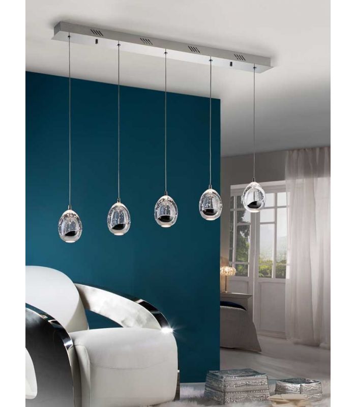 Lámparas LED de 5 luces : Colección ROCIO Cromo Lineal