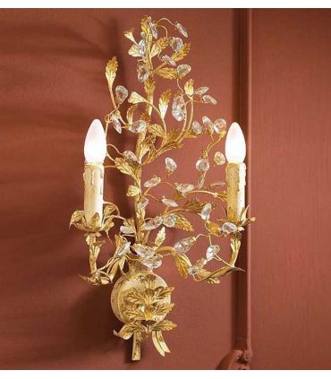 Appliques florentines: modèle VERDI (à 2 ampoules, or)