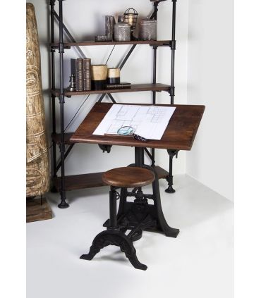 Bureau style industriel avec tabouret : Collection PIPA