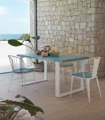 Table de Repas en Bois et Fer ROME