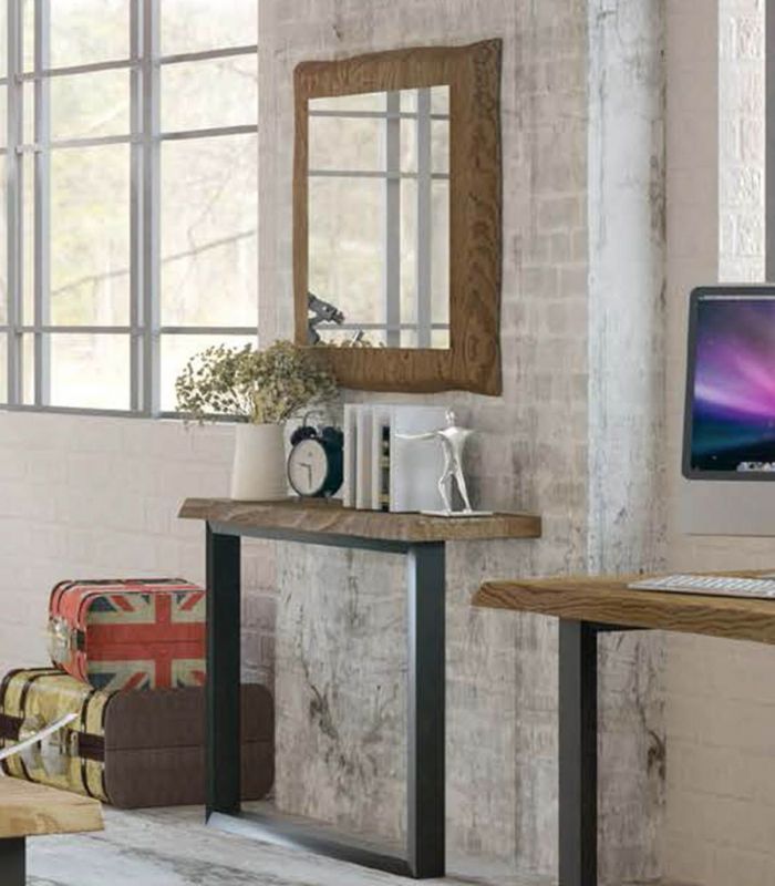 Consola de madera y metal de estilo industrial HUNK