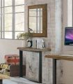 Consola de madera y metal de estilo industrial HUNK