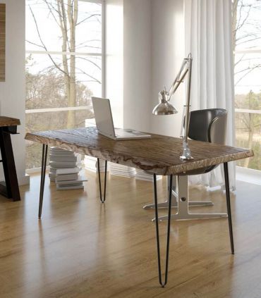 Table à manger en bois et métal : Modèle MOZT