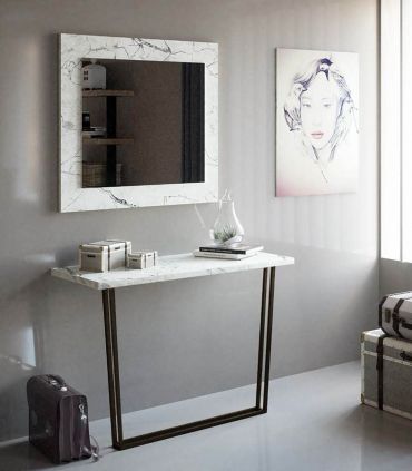 Console originale avec un dessus de marbre : Collection FINT
