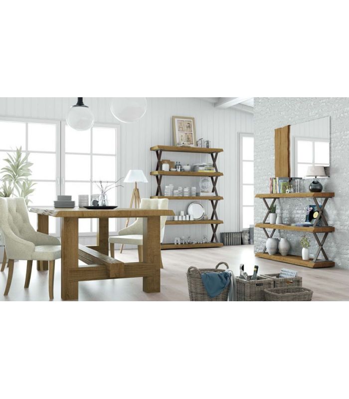 Mesa de Comedor en Madera Natural de Pino GONT