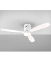 Ventilateur de plafond silencieux avec lumière LED SIROCO Blanc