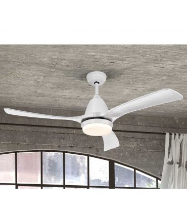 Ventilateur silenxieuc de plafond avec LED ASPAS blanc
