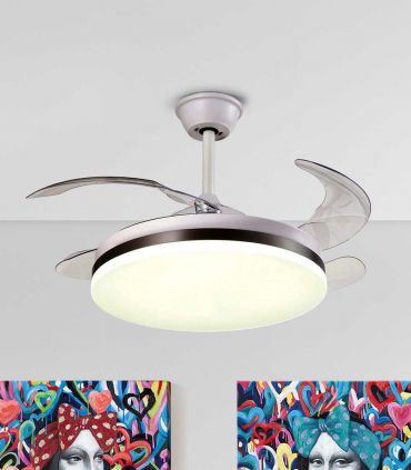 Ventilateur bon marché avec du LED VENTO blanc bronze