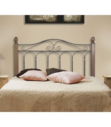 Têtes de lit en fer forgé et bois: modèle AFRIQUE-ROSE.