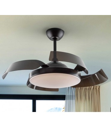 Ventilateur bon marché avec lames rétractables ENZO Noir