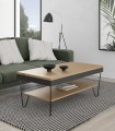 Table basse élevable en bois et métal : Modèle SALANDO