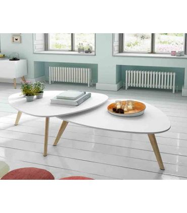 Table Basse en Bois (set de 2) : Modèle SUÈDE
