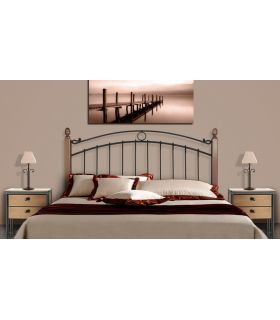 Têtes de lit en fer forgé et bois: modèle SOFIA.