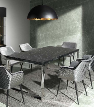 Table à manger design moderne Mosaic Black