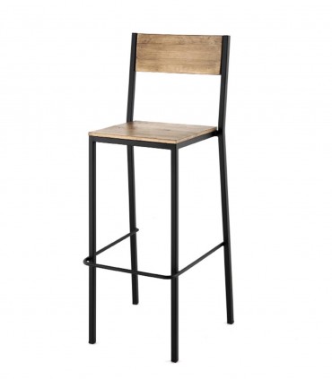 Tabouret de Bar en fer et bois TORONTO