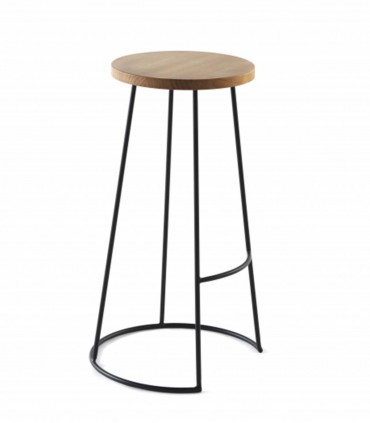 Tabouret de Bar en fer et bois CANTAL