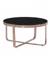 Table basse ronde en acier inoxydable or rose BERLIN