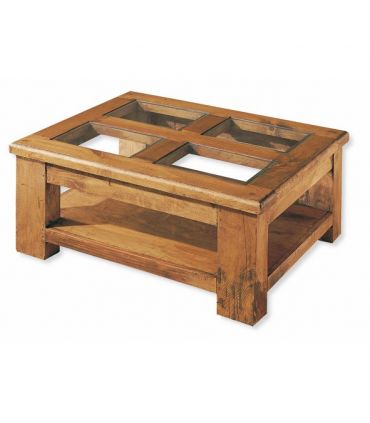 Table basse avec des verres : Modèle CHUNKY