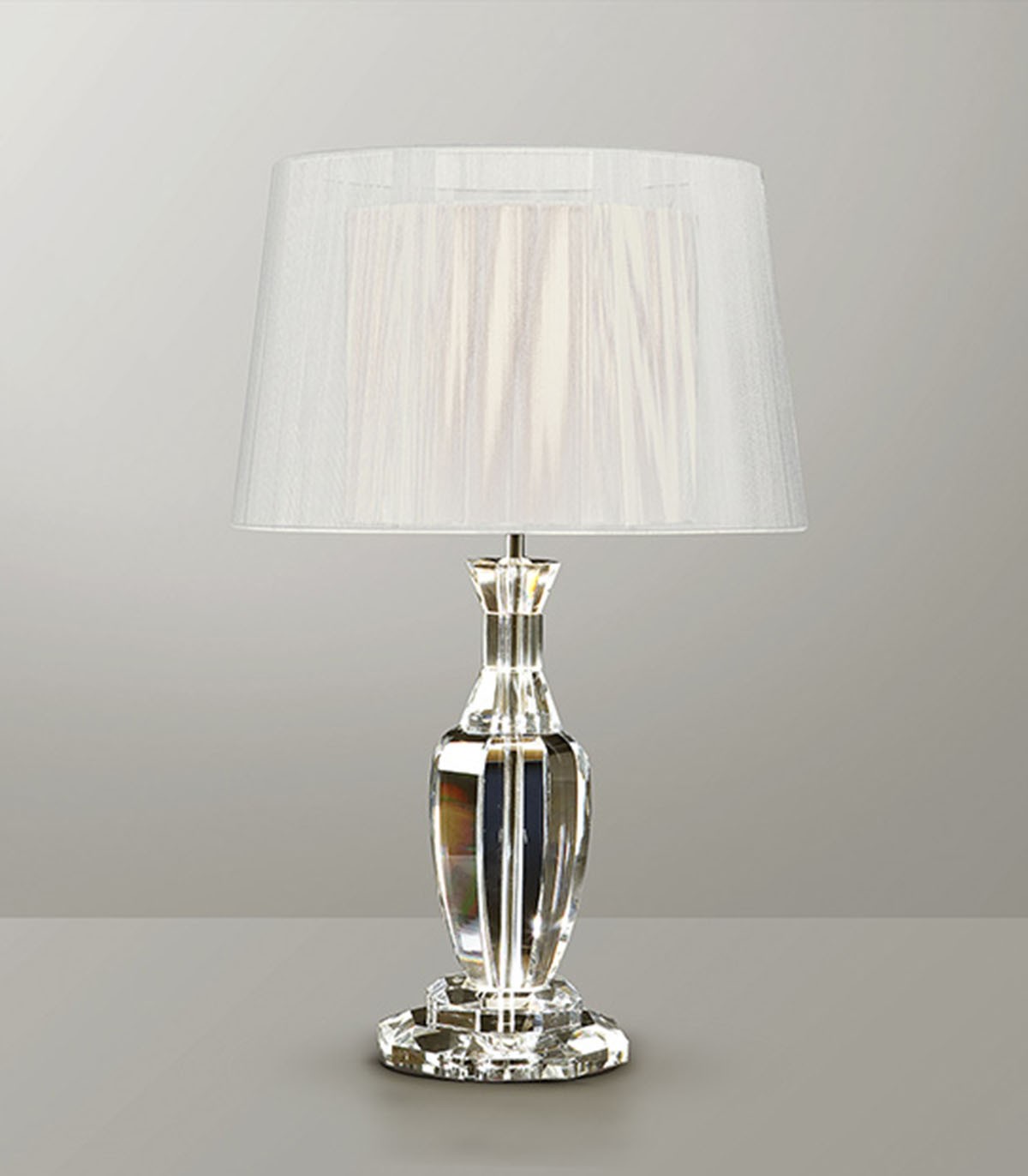 Lampe de chevet design à led style cuivré et abat-jour en verre