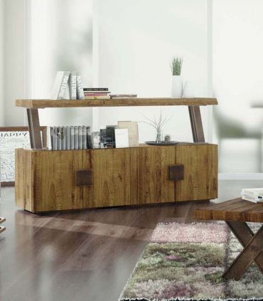 Meuble Buffet de style industriel en bois et métal : Modèle ZOUT