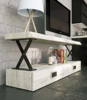 Table TV en bois et métal : Modèle XAIT