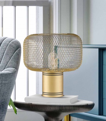 Lampe de table avec un abat-jour en métal OSIRIS Doré