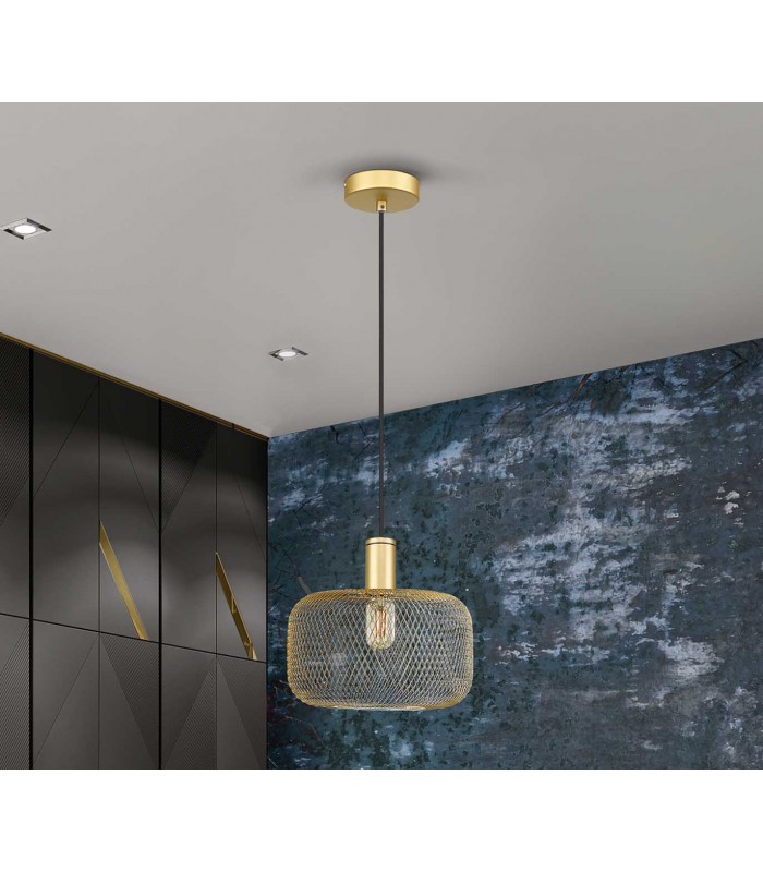 Suspension metallique de design OSIRIS doré