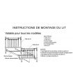 Lit au style classique en laiton brillant modèle VITTORIA