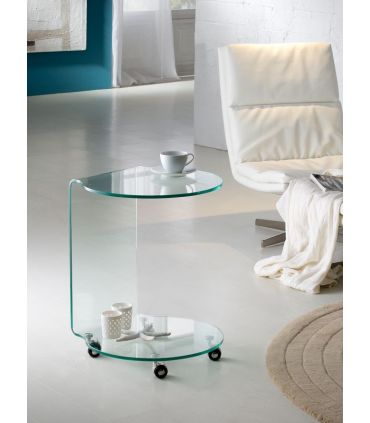 Tables d?appoint à Roues : Collection GLASS