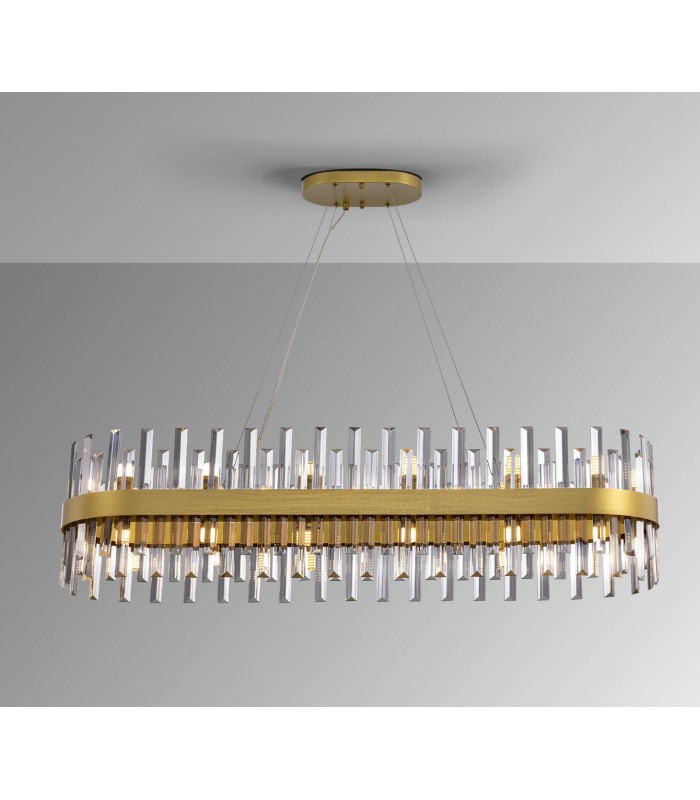 Lampe ovale en métal et verre GRACE 28L