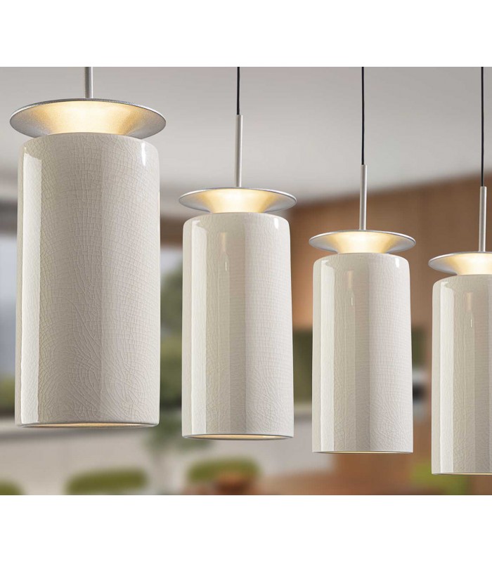 Lampe linéaire ALFARA avec abat-jour en céramique