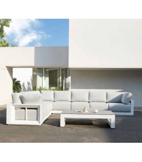 Sofá modular moderno en Aluminio blanco ONIX