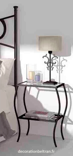 La table de chevet fer forgé