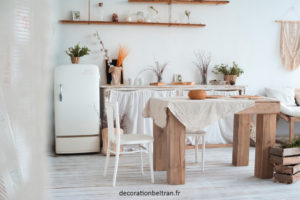 Une cuisine claire shabby chic